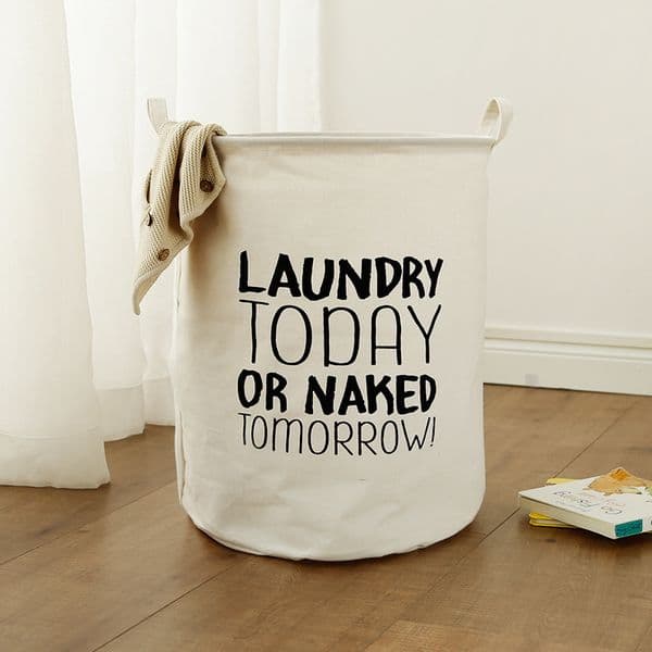 Laundry basket Toy Storage Stand Box Sorter Today Rules Clothes Organizer Bin Home Storage 40*50cm Foldable with handle Pop Up 210316