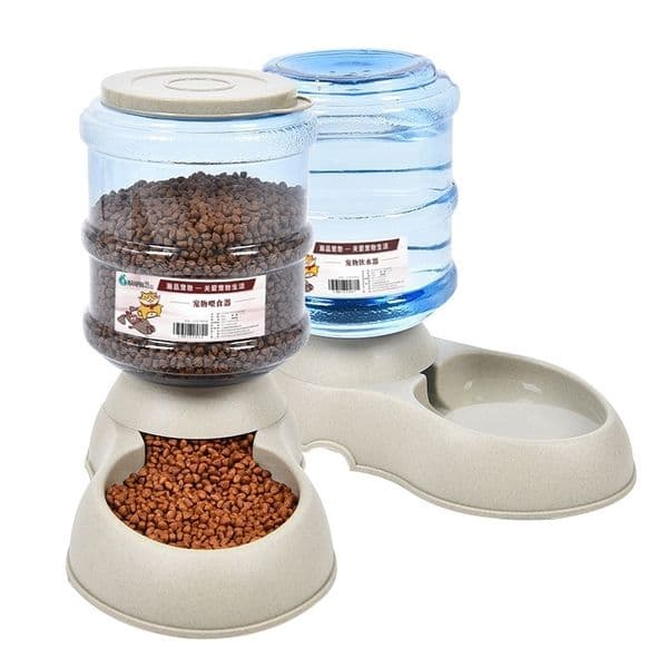 Automatic Pet Feeder 3.75L Large Plastic Drinking Fountain Dog Feeder Water Dispenser For Cats Dogs Plastic Dog Food Bowl Y200922