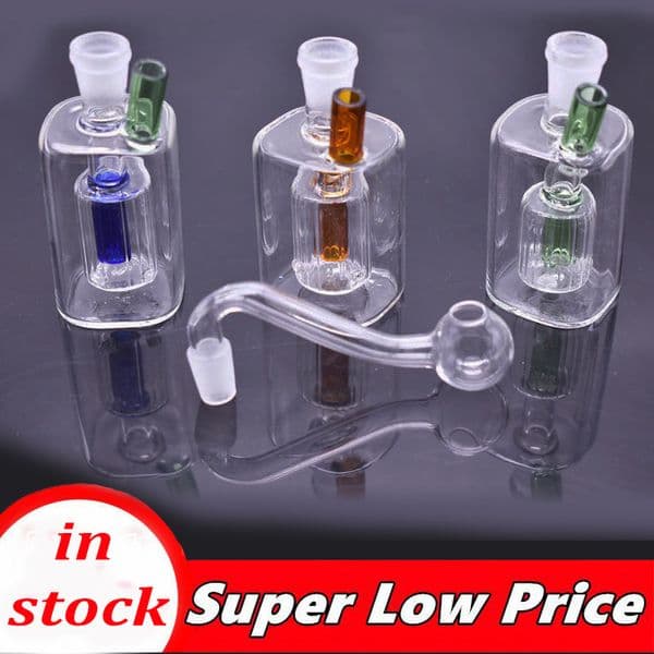 2pcs Mini glass oil burner water bong small Bubbler Bong Ash Catcher Oil birdcage perc with glass oil burner pipe cheapest