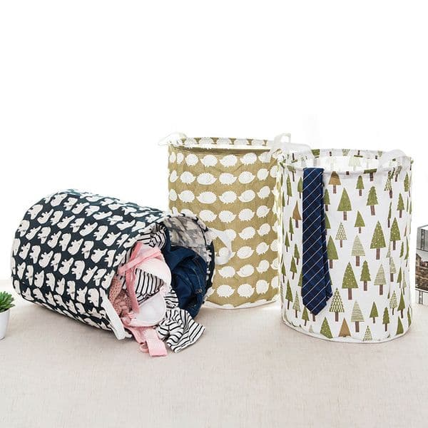 Bathroom Folding Laundry Basket Round Folding Storage Bin Bag Large Hamper Large Folding Laundry Basket Laundry Product 210316