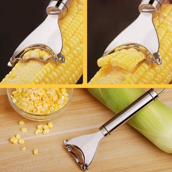 New 304 Stainless Steel Vegetable Tools Corn Planer Household Corn Peeler Planers Kitchen Gadgets Peeling Corns Artifact DH0987