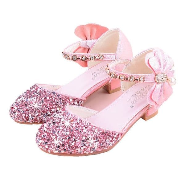 SKOEX Kid's Girls Princess Sandals Shoes Flower Low Heel Sandals Fashion Children's Girl Wedding Party Dress Shoes 210306