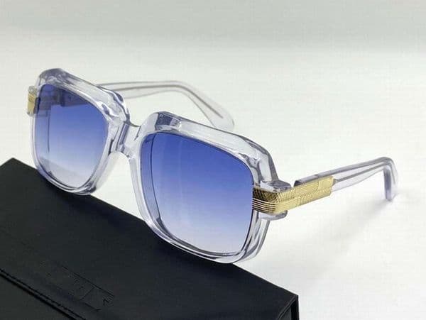 Legends Crystal Gold Square Sunglasses 607 BLue gradient Glasses unisex Sunglasses Shades top quality with case