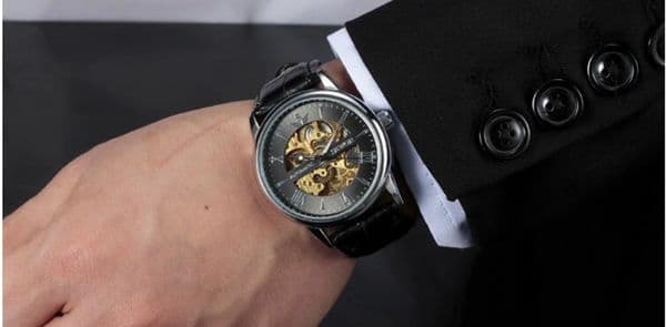 SEWOR mechanical watch Automatic movement watch Leather strap men's casual fashion watch SEW08