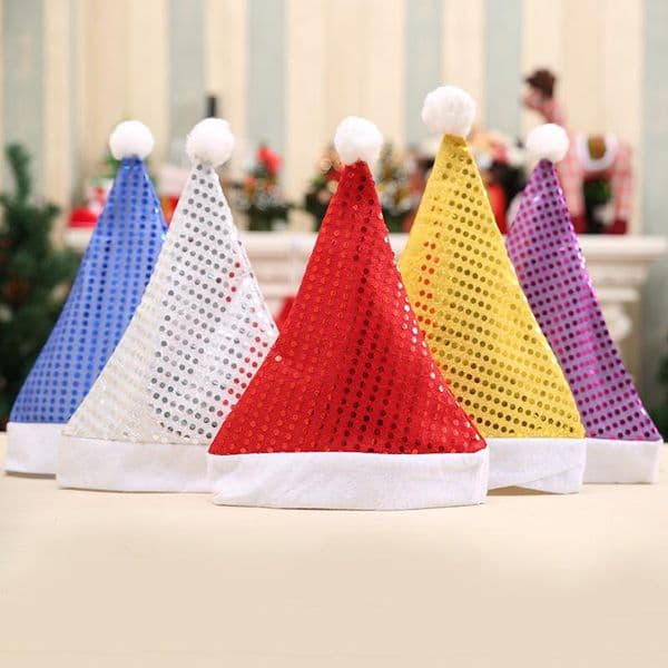 Sequined High-End Christmas Hat Party Supplies Ornaments Colored Hats Gift Santa Gyqqq B2