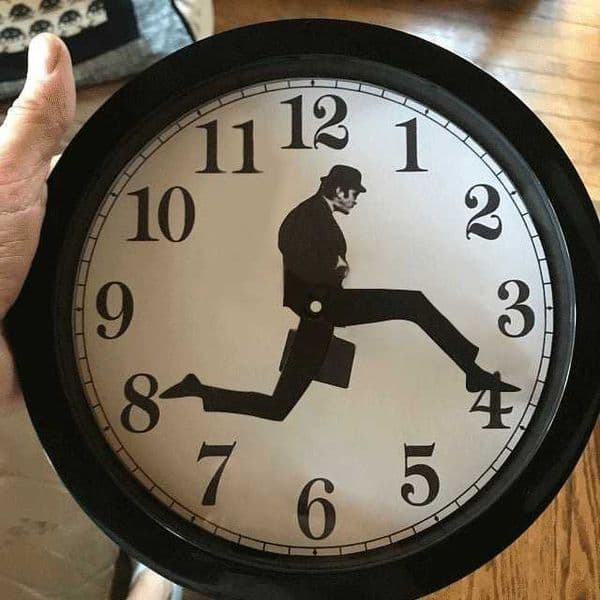 Ministry Of Silly Walk Wall Clock Cedian He Decor Novelty Wall Wah Funny Walking Silent te Clock Dropship H09 K260209