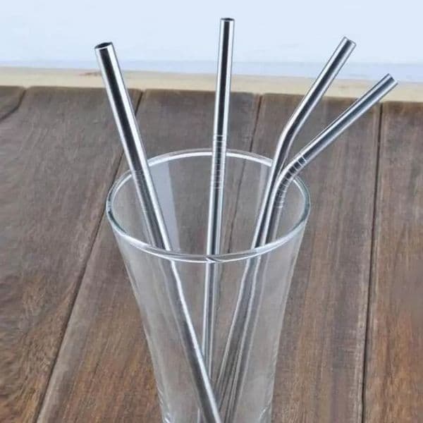 Reusable Stainless Steel Straight Bent Drinking Straw Durable Metal Straws Bar Family Kitchen Accessory For 15Oz 20Oz 30Oz Sublimation Straights Tumbler Fy4703 B2