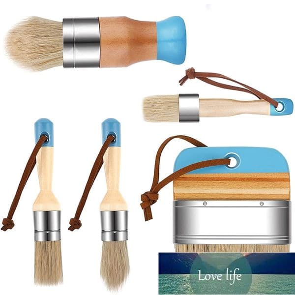 Designer art Art Designer 5 Pieces Chalk Wax Paint Natural Bristles Wooden Handle DIY Painting And Waxing Brushes For Art Craft Factory Price Expert Design Qual