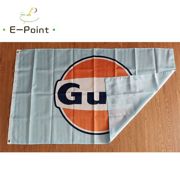 Gulf Oil Flag Light Bule Background 35ft 90cm150cm Polyester flag Banner decoration flying home u0026 garden flag Festive gifts L26052445Z8