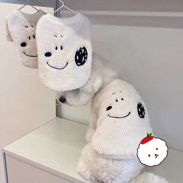 Cute Plush Pet Dog Clothes For Small Dogs Winter Soft Dog Coat Sweatshirt Puppy Dog Costume Clothing Shih Tzu Yorkshire Bulldog 211007