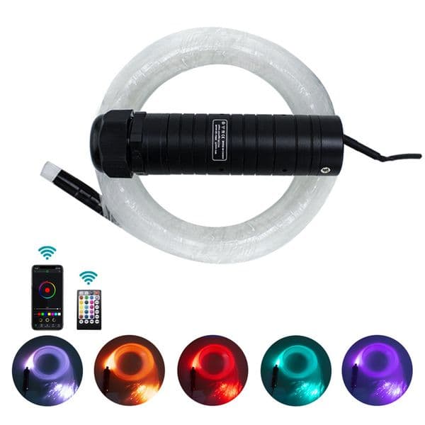 DC12V 6W RGB Car Roof Star Lights lighting LED Fiber Optic stars ceiling Light kits 150pcs 0.75mm 2M Optical fibers with RF control