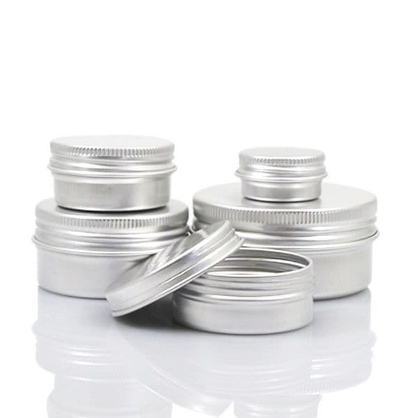 30 60 100 150 200 250 Ml Makeup Aluminium Jar Tin Pot Nail Art Lip Empty Cosmetic Containers Screw Thread Cream Storage 1000Pcs Nachfullbare Flaschen