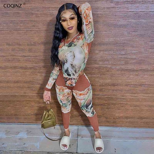 Tracksuit Women Two Piece Set Winter 2 Piece Sets Womens Black Club Outfits Couple Clothes Sweatsuits Ropa De Mujer K20S08745 210712