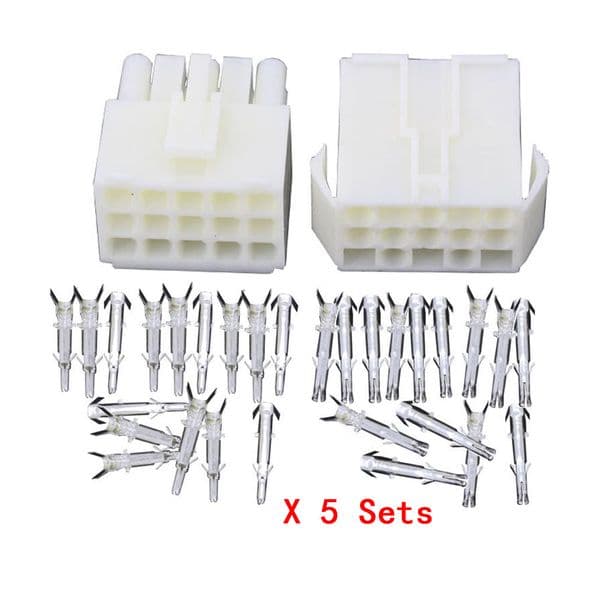 5 Sets/Kits EL-15P Electronic connector 4.5mm spacing, EL4.5-15P Multipole Connectors Male and Female Plug + terminals