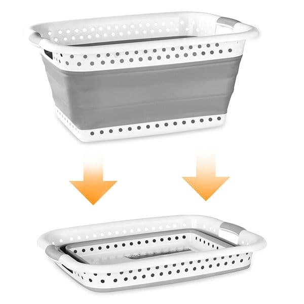 Bathroom Product Laundry Basket Orgnizer Clothes Storage Space Saving Cloth Washing Collapsible Large Folding Pop Up Bin H99F 210316