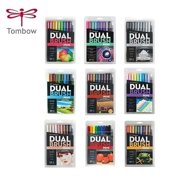 10pcs/set TOMBOW AB-T Calligraphy pen set double head markers color pen soft brush pen drawing nomination art supplies Y200709