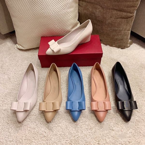 New spring style single shoes thick heel pointed soft leather all-match fashionable temperament