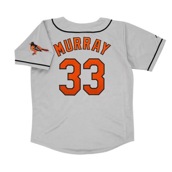Stitched Custom Eddie Murray 1996 Road Grey Jersey w/ Team Patch add name number Baseball Jersey