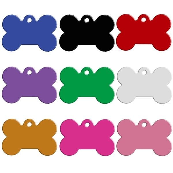 100 pcs/lot Aluminum Pet ID Tag Bone Shape Double Sided Custom Engraved Dog Cat Pet Name Phone Number ID Tag Charm Personalized Y200922