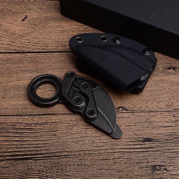 Tactical Claw Knives Karambit M390 Black Stone Wash Blade knife Stainless Steel Handle H5424