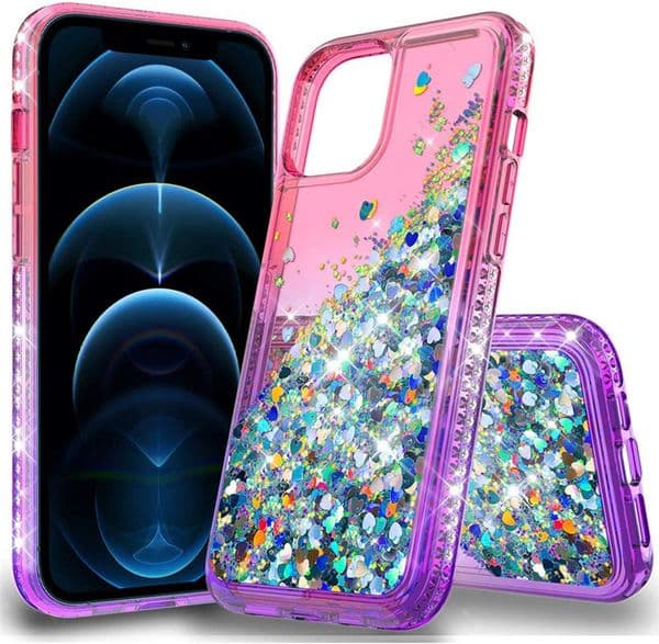 For Iphone 13 12 11 Pro Max Cases Glitter Liquid Quicksand Phone Case Sparkle Shiny Bling Diamond Cute Protective Cover Compatible with Samsung Note 20 Ultra 10 Plus