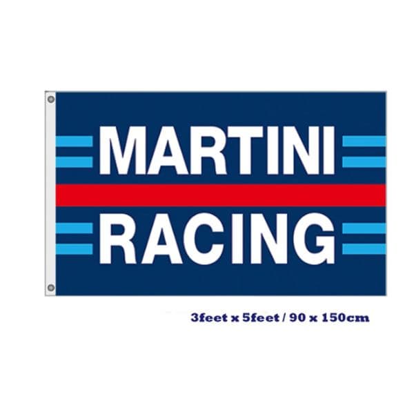 Martini Racing Flags 3x5ft 100D Polyester Outdoor Vivid Color High Quality With Two Brass Grommets