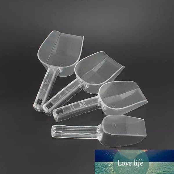 1PCS Plastic Ice Shovel Food-Grade Transparent Plastic Scoops Portable Kitchen Tool Pet Food Spoon