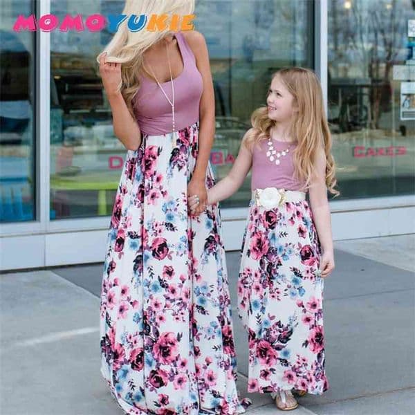 mother daughter dresses family matching clothes mommy and me mom daddy son sets kids family look moeder dochter kleding 210713