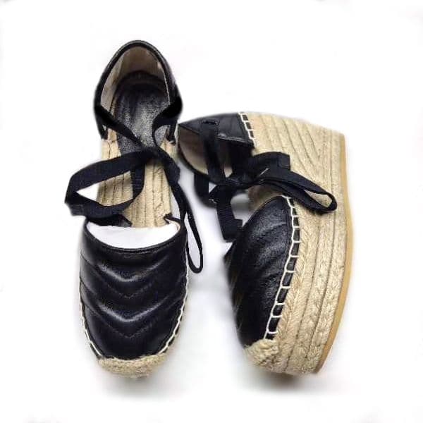 Women Designer Wedge Sandals Metal buckle Espadrille Strap Round Wedge Heel Heels Fashion Genuine Leather Fisherman Wedding Dress Shoes NO13
