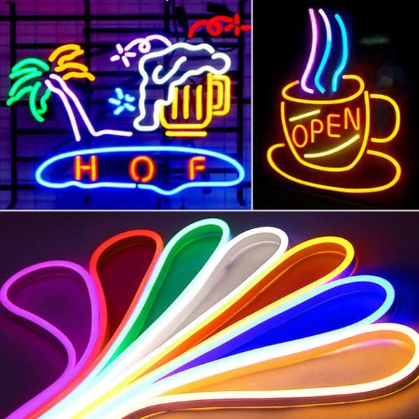 12V Neon LED Strip 1M 2M 3M 4M 5M Flexible 2835 LEDs Strips Waterproof Sign Neons Light Silicone Tube 120LEDs/M For Home Decoration