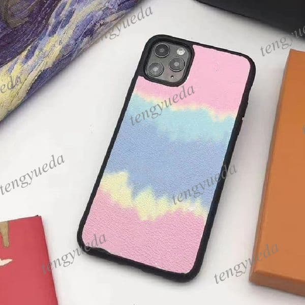 Top Fashion Deluxe Rainbow Phone Cases for iphone 17 Series 11 12 13 14 15 16 pro max TPU Leather Print Letters Cellphone Case Cover with Samsung S22 S23 S24 S25 ultra
