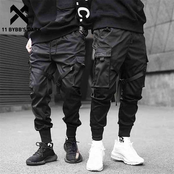 11 BYBB'S DARK Men Joggers Pants Multi-pocket Elastic Waist Harem Pants Men Hip Hop Streetwear Sweatpants Pencil Pants Techwear 210810