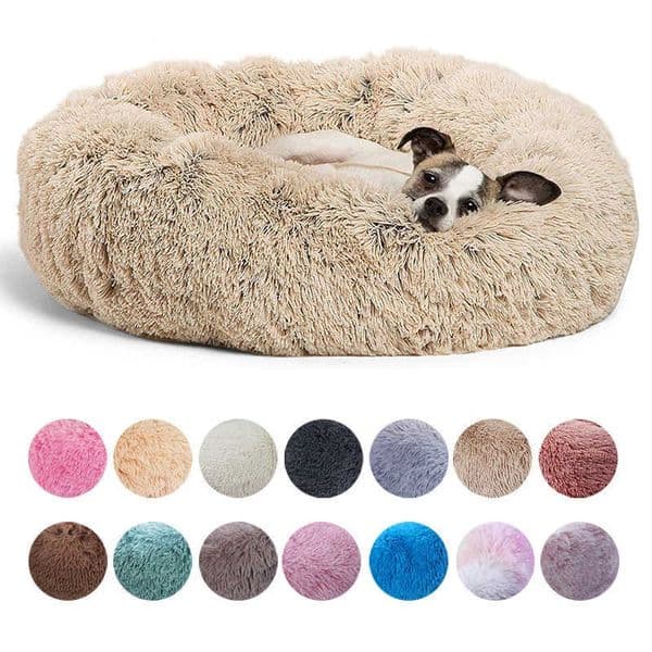 Super Soft Dog Bed Plush Cat Mat Dog Beds For Large Dogs Bed Labradors House Round Cushion Pet Product Accessories 211009
