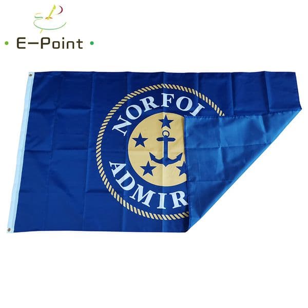 ECHL Norfolk Admirals Flag 35ft 90cm150cm Polyester Banner decoration flying home u0026 garden Festive gifts L260524GGB5