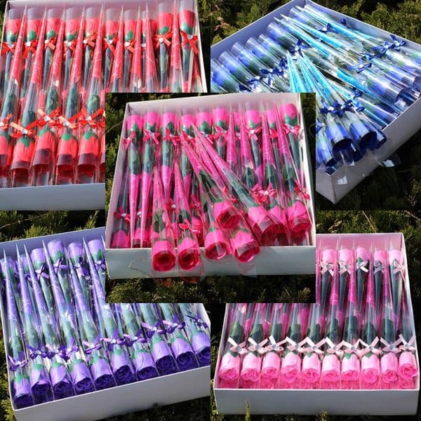 Soap Flowers Single Valentines Day Gifts Artificial Flowers Wedding Supplies Valentines Day Mothers Day Gift