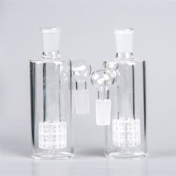4.7 Inch Mini Glass Ash Catcher Pipe 14mm 18mm Matrix Perc Thick Pyrex Bubbler 45 90 Degree Ash Catcher