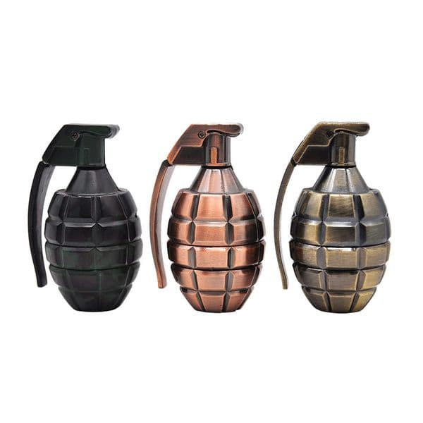 DHL Grenade Shape Camouflage 4 Pieces 45mm Zinc Alloy Herb Grinder Metal Herbal Grinders Tobacco Spice Cracker