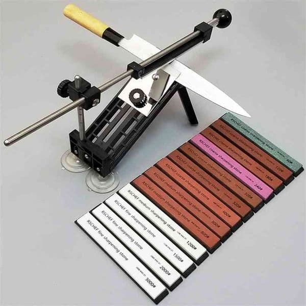 Kitchen Knife Fix Fixed Angle Sharpener Professional with multi high quality stones sharpening stone whetstone grind 210615