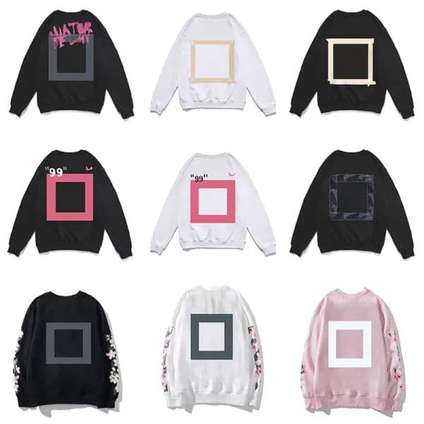 European and American Mens Womens White Hoodies Winter Hip Hop Men Printing Hoodie Man S Designers Hooded Hoody High Street Pullover Sweatshirt Clothes