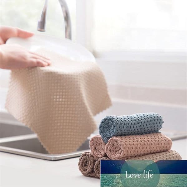 1pc Kitchen Anti-grease Wiping Rags Efficient Super Absorbent Microfiber Cleaning Cloth Home Washing Dish Kitchen Cleaning Towel