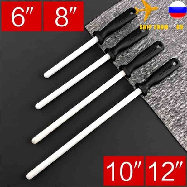 ceramic (zirconia) rod knife sharpener with ABS handle sharpener, suitable for chef steel kitchen assistant musat 210615