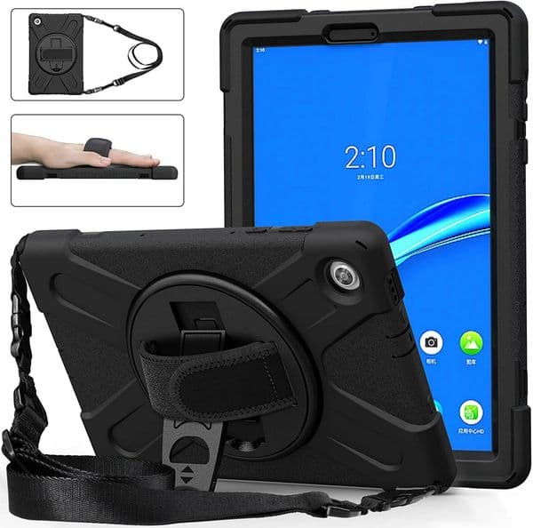 Case for Lenovo Tab M10 Plus 10.3 Inch with Stand | Lenovo M10 FHD Plus TB-X606F/TB-X606X Case | Heavy Duty Rugged Shockproof Hard Protective Black