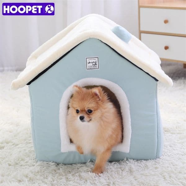 HOOPET Dog House Indoor Warm Kennel Pet Cat Cave Nest Rabbit Nest Washable Removable Mat Cozy Sleeping Bed For Cats 210722