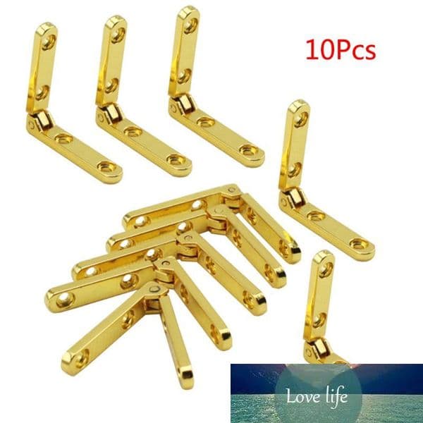 10Pcs/Bag 90 Degree Hinges Zinc Alloy Spring Hinge For Wooden Box Jewellery Case B2