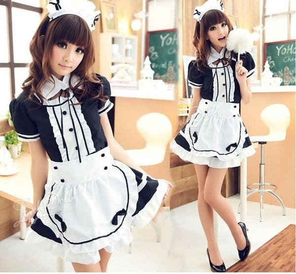 2026 Designer cologne Cosplay perfume Restaurant Maid Anime Black And White Halloween Costume Sd02 Decoration Free Shipping