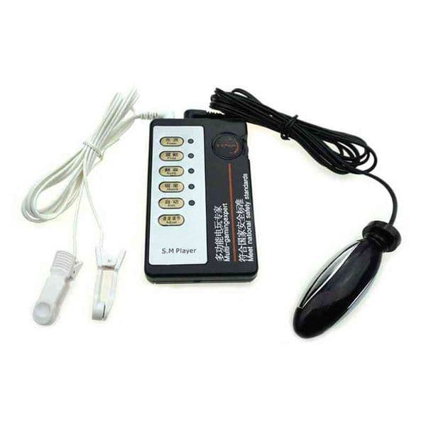 NXY Pump Toys 1Set Electric Shock Butt Plug Breast Clips Electro Nipple Clamps Massage Masturbator Sex for Men Adults Tools 1125