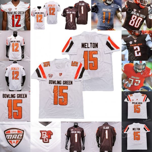 Bowling Green BGSU Football Jersey NCAA College Grant Loy Bryson Denley Morris Brooks Miller Matt McDonald Nick Mosley Austin Osborne Croom Johnson