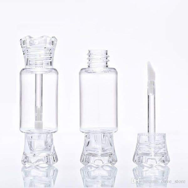 wholesale DIY Empty Gloss Tubes Bottles With Brush 5ml Plastic Cute Candy Shape Lip Glosss Tube Cosmetic Sample Containers