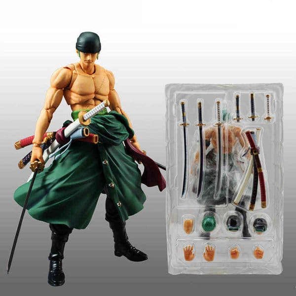 Anime Joints Movable Roronoa Zoro Action Figure Heroes DIY Assemble Model PVC Figurine Toy Boys Gift Collectibles AA220311