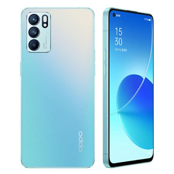 Original Oppo Reno 6 5G Mobile Phone 12GB RAM 256GB ROM MTK Dimensity 900 Octa Core 64.0MP OTG Android 6.43 inch AMOLED Full Screen Fingerprint ID Face Smart Cellphone